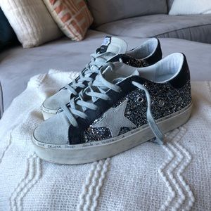 Golden Goose Hi Star Glittered Sneakers size 37